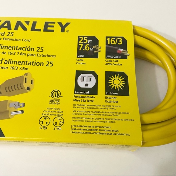 Stanley Power Cord 25 Foot Extension Cord - Picture 4 of 14